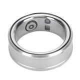 1 x RAW Customer Returns Smart Health Ring, Smart Ring Health Tracker BT 5.1 NFC Sleep Body Temperature Monitoring Pedometer IP68, Sleep Quality Tracker for Birthday Gifts Silver  - RRP €38.65