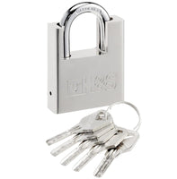 3 x RAW Customer Returns H S padlock with key - 60mm lock with 5 keys for indoor and outdoor use - Small weatherproof for tent, locker or as a cellar door lock burglar protection - Padlock Safe - RRP €32.97