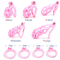 1 x RAW Customer Returns SeLgurFos CB-V2.0 Chastity Belt Set Pink Penis Cage with 4 Sizes Curved Cock Rings Abstinence SM Bondage Chastity Cage Sex Toy for Men - RRP €37.3