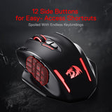 1 x RAW Customer Returns Redragon M913 Impact Elite Wireless Gaming Mouse, 16000 DPI Wired Wireless RGB Mouse with 20 Programmable Buttons, 45 Hours Battery Life and Optical Pro Sensor, 12 Side Buttons MMO Mouse - RRP €60.23