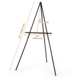 1 x RAW Customer Returns VISWIN 160cm Wooden Tripod Display Easel Stand for Wedding Signs, Posters, A-Frame Artist Easel Base with Tray for Painting, Canvas, Foldable Easel - RRP €35.28