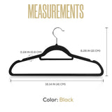 1 x RAW Customer Returns Utopia Home Premium Non-Slip Clothes Hangers - Heavy Duty Velvet Hangers with Tie Holder - Strong, Space Saving, for Shirts, Jackets, Dresses Black, 50 Pack  - RRP €25.49