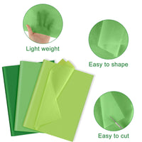 1 x RAW Customer Returns NEBURORA Assorted Green Tissue Paper, 60 Sheets Gift Wrapping Paper, Art Paper, 3 Colors for St. Patrick s Day, DIY, Birthday, Easter, Holiday, Party Decoration - RRP €7.59