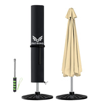 1 x RAW Customer Returns PATWING parasol protective cover with rod - 600D Oxford cover for cantilever parasol 2 to 4 m, weatherproof, waterproof, UV-anti and robust, parasol cover 240 57 57 57cm  - RRP €18.07