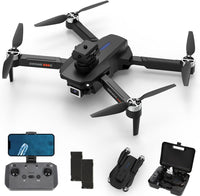 1 x RAW Customer Returns Drone with camera HD 4K, RC foldable FPV WiFi live transmission drone for children beginners, long flight time, headless mode, trajectory flight, obstacle avoidance, one key take-off landing, headless mode - RRP €50.41