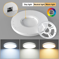 1 x RAW Customer Returns LVL LED Ceiling Light Round 24W 30cm Ceiling Lights Warm Light Natural Light Daylight Modern Ceiling Lamp for Hallway Corridor Kitchen Bedroom Office White, 30cm-24W  - RRP €28.01