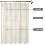 1 x RAW Customer Returns LuxFocus Waterproof Fabric Shower Curtain or Liner with Mesh Pockets, Beige, 89 x 182 cm - RRP €10.08