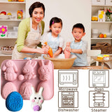 1 x Brand New WIDEBG silicone mold Easter baking mold Easter bunny silicone cake mold Easter eggs chocolate molds Easter mold rabbit silicone molds DIY Easter decoration - RRP €20.4