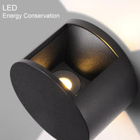 1 x RAW Customer Returns AWEKLIY 12W LED wall lamp indoor outdoor wall light 3000K warm light round modern aluminum waterproof IP65, outdoor wall lighting, for living room bedroom staircase balcony garden white  - RRP €17.84