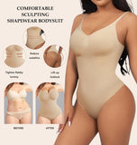 1 x RAW Customer Returns SHEKINI Bodysuit Shapewear Women s Tummy Control Shaping Bodice Body Nathless Body Shaper Sculpting Adjustable Shoulder Strap Thong Pack of 2 - RRP €21.48