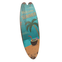 1 x RAW Customer Returns ifundom surfboard wooden sign outdoor decoration home decoration summer decoration for home Hawaii room decoration Hawaii party decoration farmhouse sign indoor surfboard sign decoration surf decoration pendant - RRP €12.59