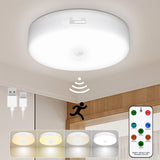 1 x RAW Customer Returns TOOWELL Motion Sensor Ceiling Light, Battery Operated LED Ceiling Light with Remote Control, Battery Operated, No Plug, for Kitchen, Bathroom, Hallway, Bedroom, - RRP €25.72