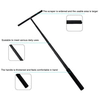 1 x RAW Customer Returns Shower Squeegee Stainless Steel Shower Wall Squeegee Shower Squeegee Window Squeegee Window Shower Squeegee Black Silicone Bathroom Accessories Shower Squeegee Holder Water Squeegee Squeegee Floor - RRP €26.53