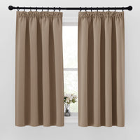 1 x RAW Customer Returns PONY DANCE Set of 2 Curtains Opaque Gathering Tape Curtains Children s Room Thermal Curtains Heat Protection Blackout Curtains with Gathering Tape for Rails, H 160 x W 140 cm, Cappuccino - RRP €28.95