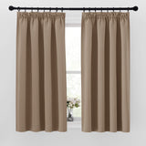 1 x RAW Customer Returns PONY DANCE Set of 2 Curtains Opaque Gathering Tape Curtains Children s Room Thermal Curtains Heat Protection Blackout Curtains with Gathering Tape for Rails, H 160 x W 140 cm, Cappuccino - RRP €28.95