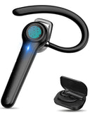 2 x RAW Customer Returns HUAKUA Bluetooth headset V5.0, wireless one-ear Bluetooth headset, hands-free system with microphone, Bluetooth handset IPX7 waterproof, AI noise canceling headset for iPhone and Android mobile phones - RRP €43.75