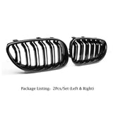 1 x RAW Customer Returns YIUBCZOQI E60 Kidneys Black, Radiator Grille suitable for BMW 5 Series E60 E61 M5 2003-2009 E60 E61 Grill Kidneys Double Slats Glossy Black - RRP €38.3