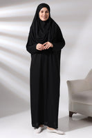 1 x RAW Customer Returns ihvan online, Muslim Dresses for Women, One Piece Long Sleeve Islamic Prayer Dress, Black, XXX-Large-6X-Large - RRP €30.04