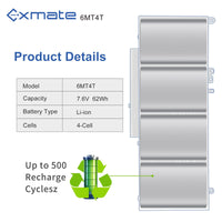 1 x RAW Customer Returns Exmate Laptop Battery 6MT4T 7V69Y TXF9M 79VRK for Dell Latitude E5450 E5470 E5550 E5570 Notebook Battery 7.6V 62Wh  - RRP €45.37