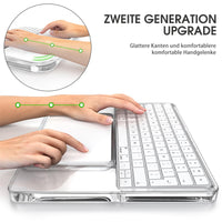 1 x RAW Customer Returns Transparent acrylic keyboard stand and touchpad tray pad Suitable for 2 3 generation of Apple Magic Keyboards and Apple Magic Touchpads, Comfortable to relieve wrist pain hand rest - RRP €50.41