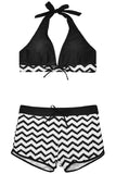 1 x RAW Customer Returns heekpek Two-piece swimsuit women s halter neck V-neck swimming suit sexy shoulder strap adjustable epithetic swimsuit bikini women - RRP €30.99