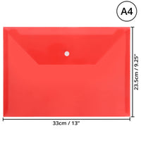 1 x RAW Customer Returns Belle Vous 24 Pack A4 Document Folder Made of Clear Plastic A4 File Folder in Various Colors with Snap Fastener Postal Folder Document Bag for Home, Office School - RRP €22.19