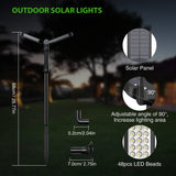 2 x Brand New Moray solar lights for outside, solar spotlights outside, solar lights garden with 48 LEDs, solar lights for outside IP67 waterproof, LED solar lights garden with 2 brightness levels cold white, 1 pack - RRP €50.4