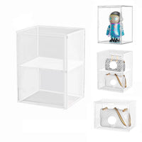 1 x RAW Customer Returns Siyecioa Display Cabinet Acrylic Showcase with Door for Collectibles Display Showcase, Plexiglass Case, Protector Pop Figure, Adjustable Height 40 30 25cm  - RRP €33.64