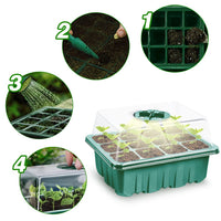 4 x Brand New Indoor Greenhouse Seed Trays with LED, 5 6pcs Mini Greenhouse Germination Tray for Seedling Growth, Seedling Tray with Embedded Frame and Universal USB Cable - RRP €91.2