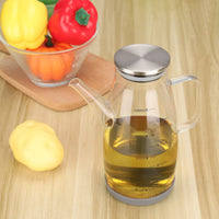 1 x RAW Customer Returns Oil bottle olive oil bottle 1L, vinegar and oil dispenser oil dispenser glass bottle with large capacity, oil bottle container with clear scale, large leak-proof oil dispenser for kitchen BBQ table camping - RRP €18.79