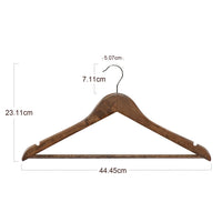 1 x RAW Customer Returns HOUSE DAY Wooden Coat Hangers Walnut Coat Hangers Walnut Wooden Coat Hangers 20 Pieces Coat Hangers Stable Coat Hangers Rotatable Jacket Hangers Suit Hangers Wooden Coat Hangers Wide 44.5cm Made of Natural Wood - RRP €22.78