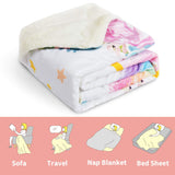 1 x RAW Customer Returns WERNNSAI Unicorn Blanket - 125 x 150 cm Sherpa Fleece Fluffy Cuddly Blanket for Girls Children Baby Shower Birthday Gifts Sofa Couch Living Bed Blankets Sofa Throw Blanket - RRP €19.15