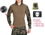 1 x RAW Customer Returns ATAIRSOFT Men s BDU Combat Long Sleeve Camouflage Shirt with Elbow Pads Protection for Military Army Airsoft AOR2 M - RRP €33.82