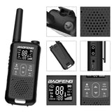 1 x RAW Customer Returns Baofeng GT-22, license-free PMR 446 walkie talkie set, professional radio, up to 3 km range, 16 channels, rechargeable radio with headset 2 pieces  - RRP €28.2