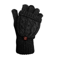 51 x Brand New Bkrdty Winter Warm Knitted Gloves Women Half Finger Convertible Mitten Fingerless Gloves with Buttoned Thumb Cover for Women Girls - RRP €662.49