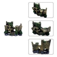 1 x RAW Customer Returns Gotetiso Aquarium Decoration Aquarium Ornaments Aquarium Decoration Castle Aquarium Decoration Resin Castle Decorations Classic Castle Ruins Resin Aquarium Accessories for Fish Shrimp Turtle - RRP €16.13