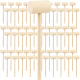 3 x Brand New DEAYOU 60 PCS Mini Wooden Hammers, Wooden Mallets for Chocolate, Small Multipurpose Hardwood Cracking Tool for Lobster, Seafood, Shellfish, Crafts - RRP €30.21