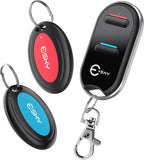 1 x RAW Customer Returns Esky Key Finder, Wireless Key Finder with 2 Receivers RF Item Locator, Item Tracker Support Remote Control, Pet Tracker, Wallet Tracker, Good Idea for Your Lost Items - RRP €18.99