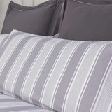 1 x RAW Customer Returns COTTON ARTean ARATZ Cotton Percale Duvet Cover 200 Thread Count Button Closure Duvet Cover 240x220 cm 2 Pillowcases 63 X 63 cm White and Gray - RRP €47.46