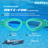 29 x Brand New ZABERT swimming goggles for men women adults, W1 professional diving goggles swimming goggles anti-fog UV400 protection, competition triathlon swimming pool, case clear lenses blue-green white teal - RRP €584.64