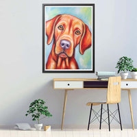 1 x Brand New Hoobee 5D Diamond Painting DIY Set Dog, Diamond Painting Pictures Animal, Full Drill Embroidery Cross Stitch Art Craft for Home Wall Decoration 30 40 cm  - RRP €9.83