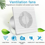 1 x RAW Customer Returns LeKaufen bathroom fan 100 mm WC fan with backflow flap, exhaust fan wall fan window fan for dehumidification and ventilation, 150 m h and no noise for kitchens, bathrooms, offices - RRP €29.71