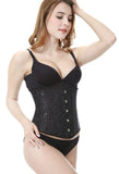 1 x RAW Customer Returns Everbellus Women s 24 Steel Boned Corset Slimming Corset Belt Underbust Cincher Without Boning Waist Cincher Black Medium - RRP €28.8