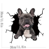 16 x Brand New zhushuGG Dog Car Sticker - Frenchie Bulldog Sticker for Wall 30CM, Refrigerator 3D Sticker, 3D Car Sticker Dog Wall Sticker Funny Decoration Styling Cute Dog Decal E, 11.8 x 11.8 inches  - RRP €326.4