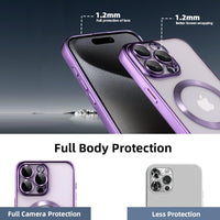 1 x Brand New X-level Magnetic Case for iPhone 15 Pro MAX MagSafe Compatible Soft TPU Translucent Shockproof Protective Case for iPhone 15 Pro MAX - Purple - RRP €19.2