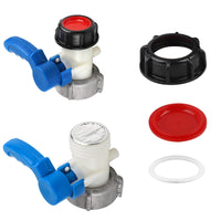 1 x RAW Customer Returns SWAWIS IBC adapter ball valve IBC tank accessories tank drain valve IBC shut-off valve outlet valve flap valve for IBC container, water tank, rain barrel, canister DN50 75mm  - RRP €20.88