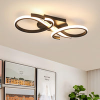 1 x RAW Customer Returns SENQIU LED Ceiling Light, 36W 4050LM Modern Ceiling Lamp LED, Ceiling Lighting Black for Bedroom Living Room Kitchen, 3000K Warm White - RRP €35.98