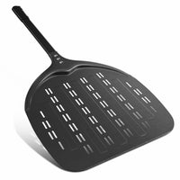 1 x RAW Customer Returns Ga HOMEFAVOR Perforated Pizza Shovel, 14 Inch Palino Pizza Shovel 40.8cm in Hard Anodized Aluminum with Removable Handle for Homemade Pizzas, Bread, Tarts - RRP €41.52