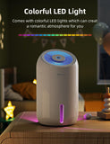 1 x RAW Customer Returns Dehumidifier Electric small 860ml, Dehumidifier for bedroom, bathroom, basement, Quiet room dehumidifier Energy saving with 7 colors Switchable LED light, 22.5W Upgraded white  - RRP €49.99