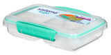 1 x RAW Customer Returns Sistema 4-pack Lunchbox Small Split To Go, divided into 2 sections, 350ml, color mint - RRP €26.06